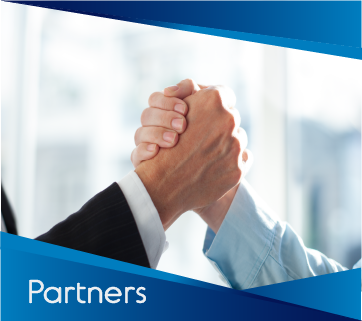 two people shaking hands, representing a strong partnership